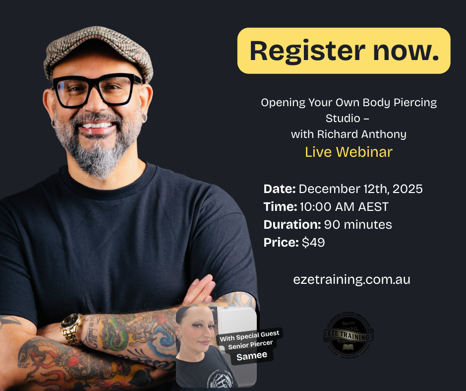 Building Your Piercing Studio Webinar - Richard Anthony